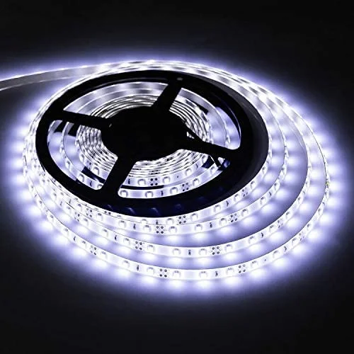 Холодный белый 5 м 3528 SMD 300 светодиодов rgb-светодиоды гибкие светодиодные ленты света 60 светодиодов/M лента лампа AC/DC 12V 16.4Ft для украшения дома
