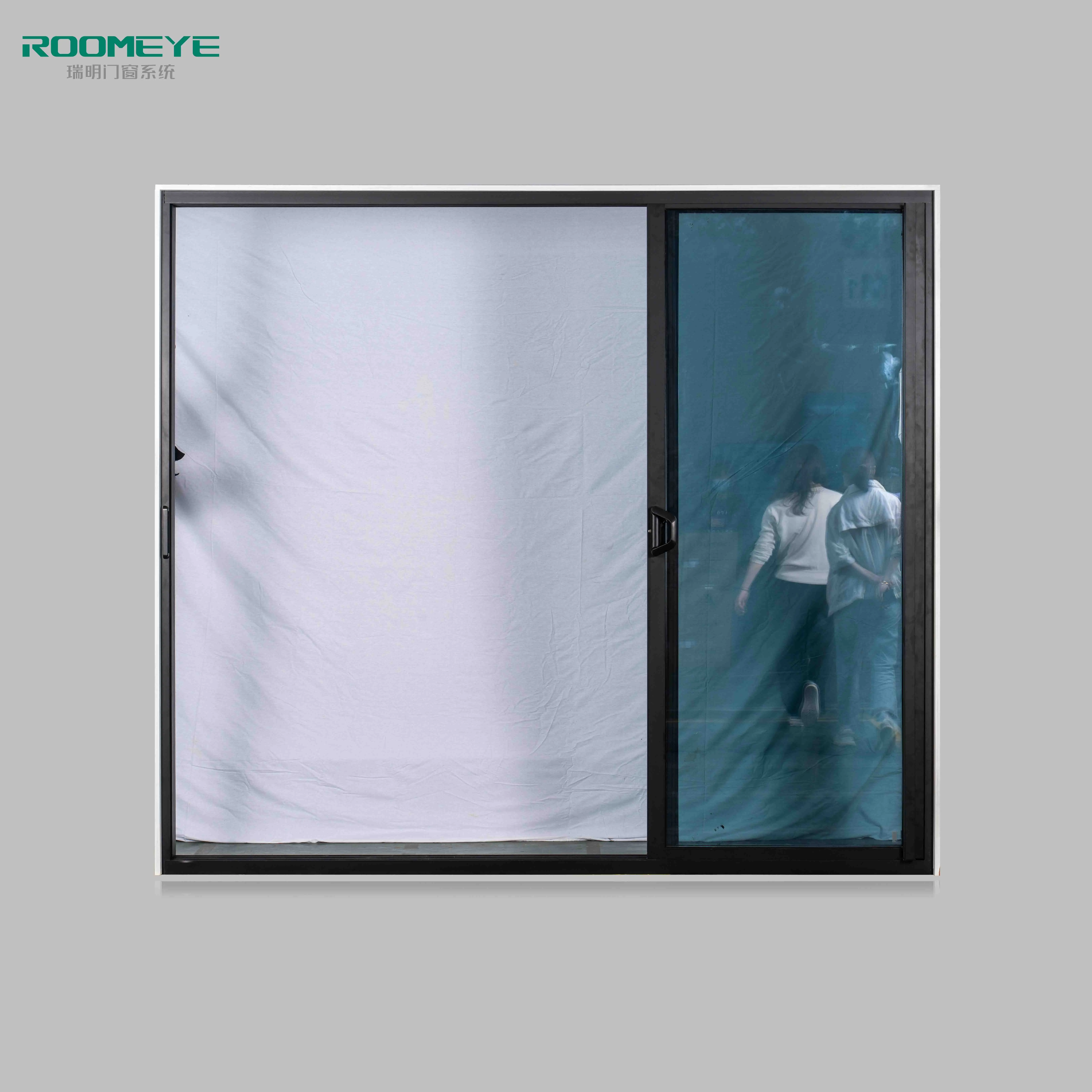 Australian standard aluminium three track sliding patio door with tempered glass AS2047 waterproof