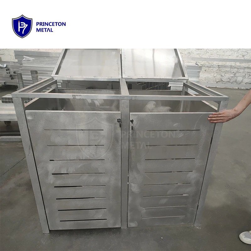 waterproof fireproof aluminum garbage box rubbish can trash can dustbin cover enclosure