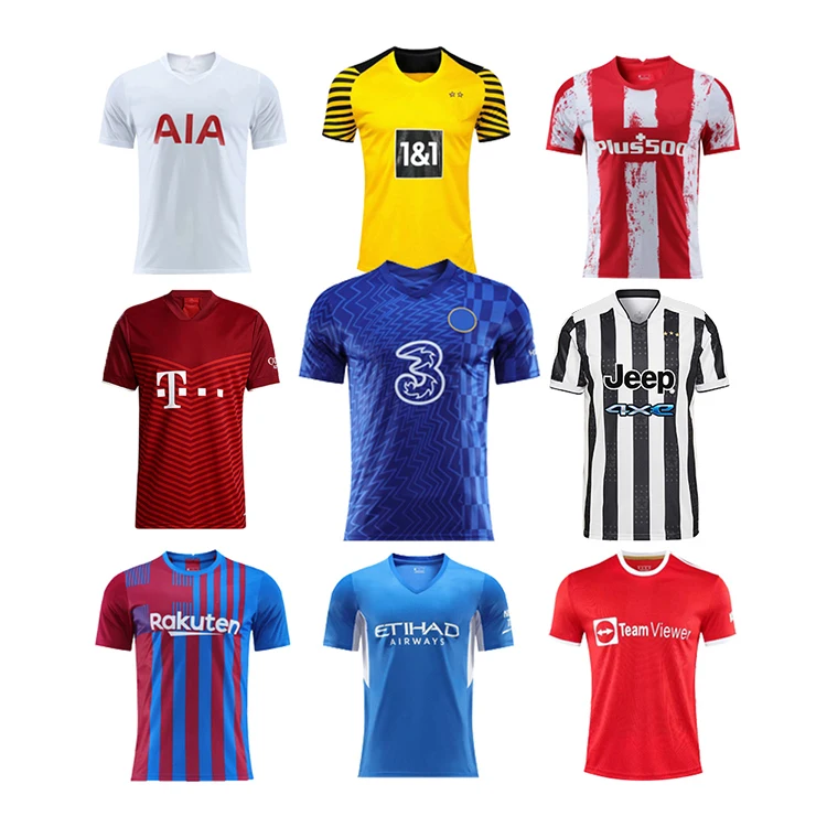 cheap wholesale custom blank sublimation duplicate soccer uniform jersey new season 21-22 for kids adult men
