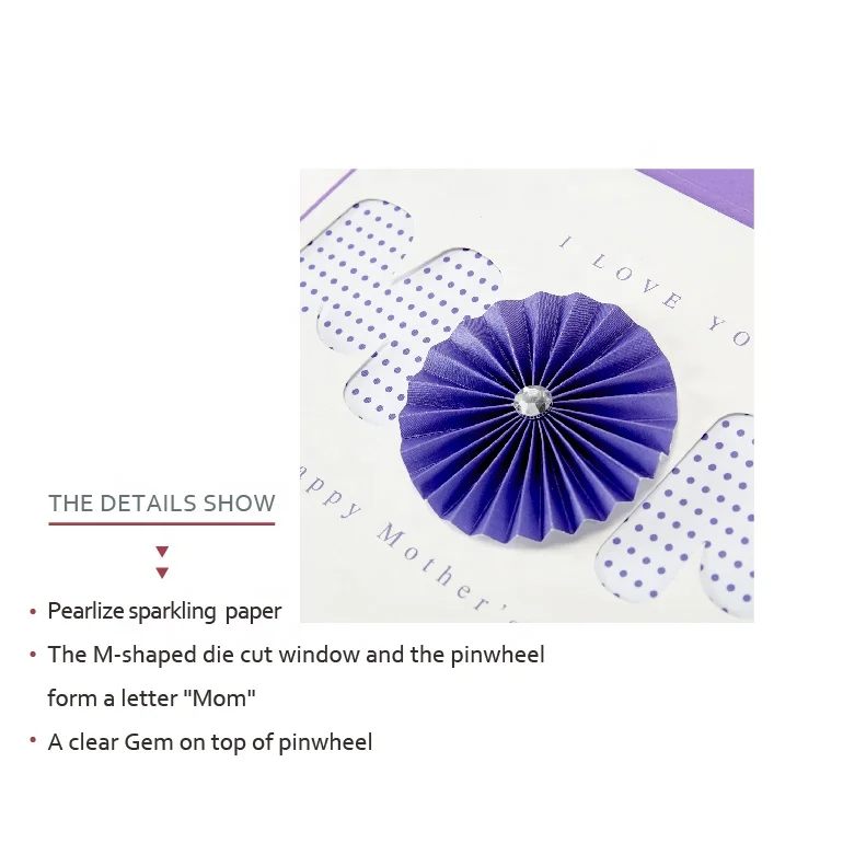 Необычные открытки ручной работы на день матери, высококачественные 3D Поздравительные открытки со складным цветком