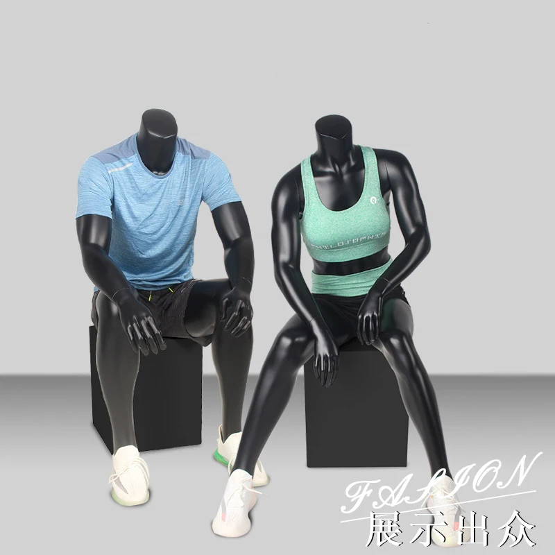 headless sport female sitting mannequin in wearing shoes female model for sale