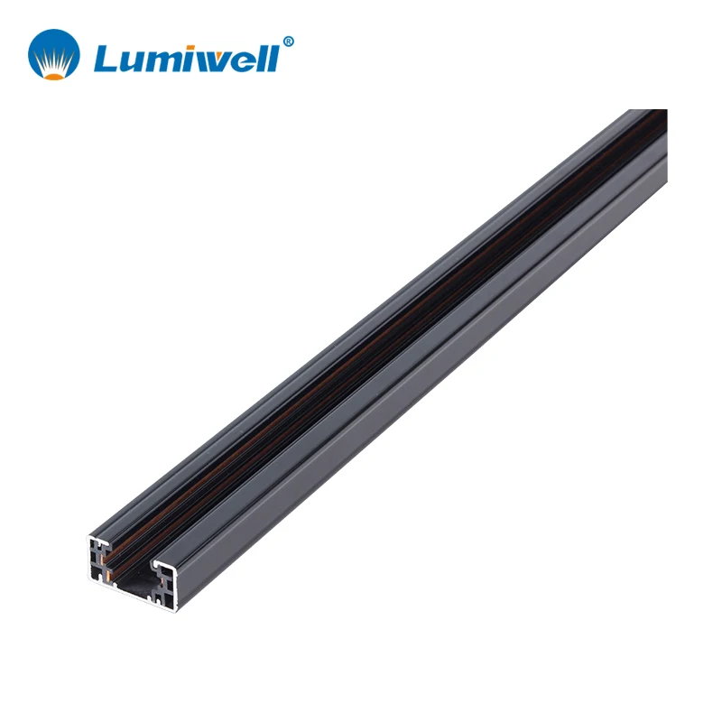 AC120V 3 wires single circuit track system high quality aluminum LED track light rail 2ft 4ft 8ft for American Market