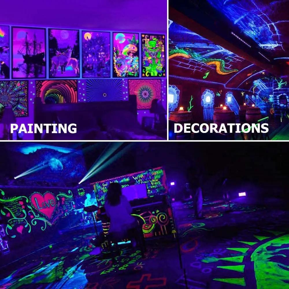 Горячая Распродажа Высокая мощность 365nm UV LED лампа заливающего света 150w 200w 250w 300W 400W 500W для вечеринки освещение освещения отеля УФ прожектор