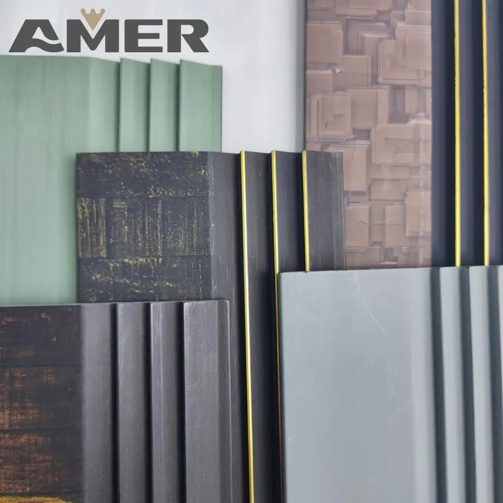 150mm 200mm 300mm Acoustic Fluted pvc Marble Pu interior Decorative Other Stone Interior 3d ps Wpc Pvc Boards wall panels