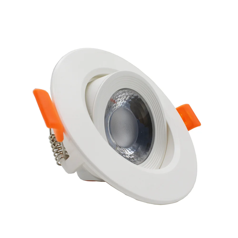 Round Square Recessed Spotlight Adjustable SMD Downlight 5w 7w Ceiling Spot Light Cabinet 3CCT LED Slim Spot Light LED