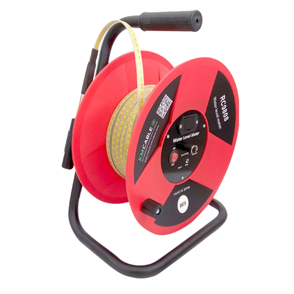 30m 50m 100m 200m 250m red water level meter indicator dip meter Steel ruler cable