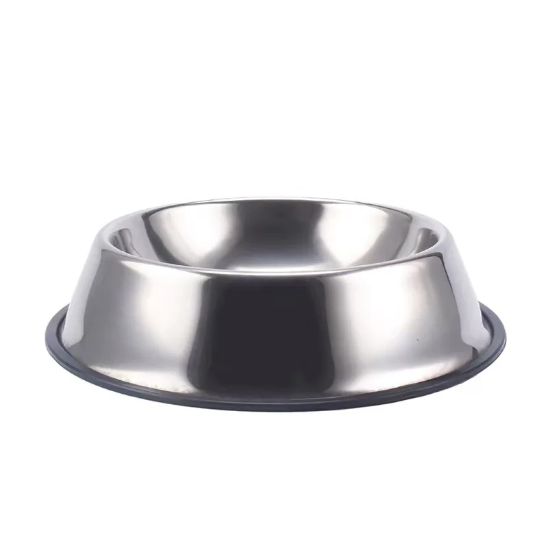 Stainless Steel Dog Bowl with Rubber Base for Small/Medium/Large Dogs, Pets Feeder Bowl and Water Bowl Perfect Choice