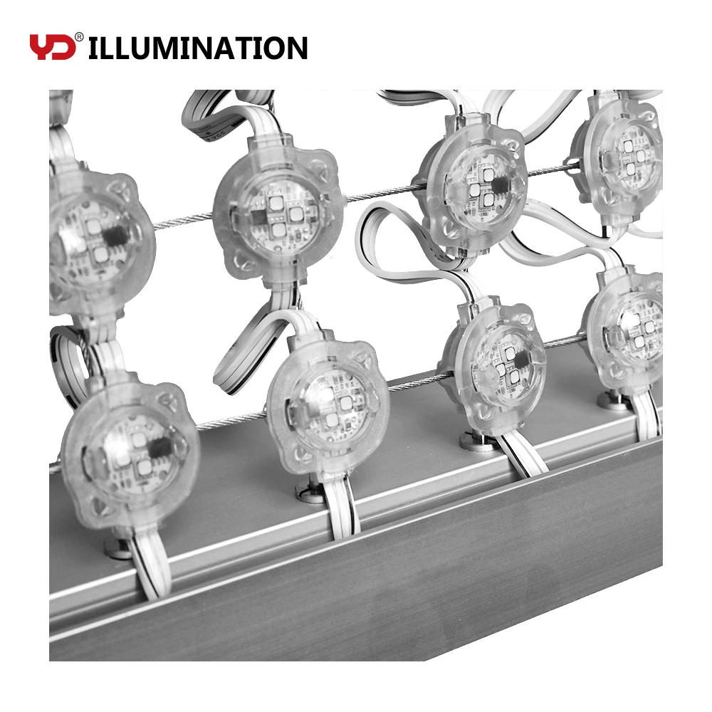 Superior quality IP68 Anti-UV RGBW flame retardant LED Mesh Screen For Outdoor Facade Lighting