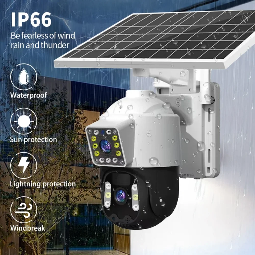 V360PRO solar camera outdoor SIM card solar closed circuit TV PTZ camera 1080P Wireless Solar Security WiFi Battery Power