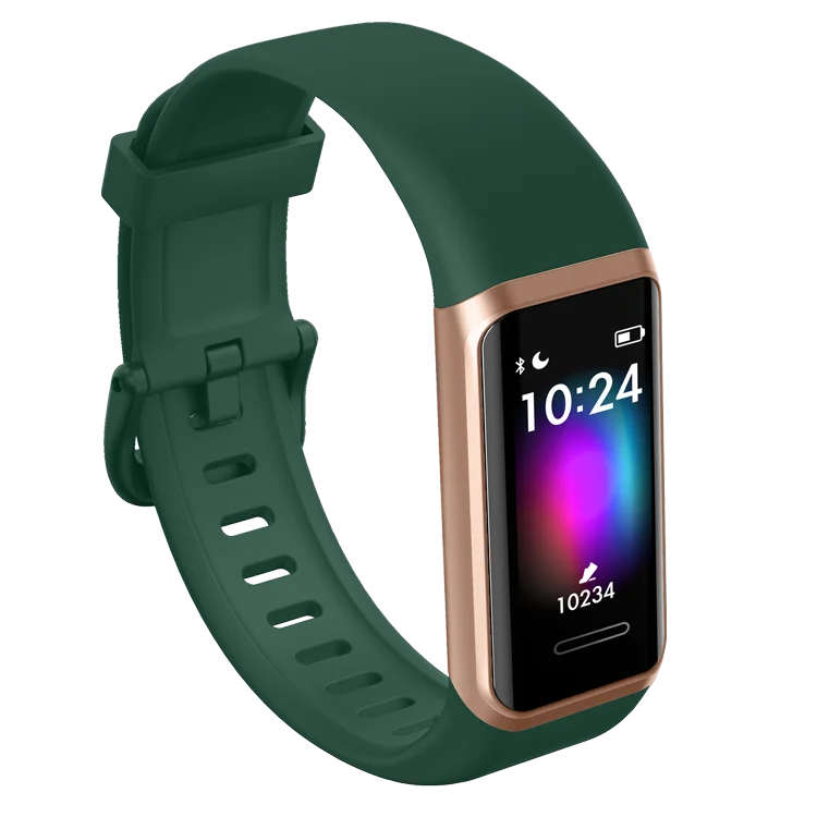 Full touch screen double-color strap IP68 smart fitness tracker with dynamic heart rate monitoring