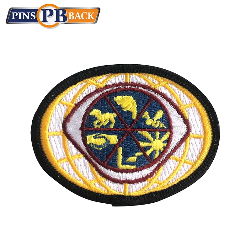 custom embroidery badges to OEM patch embroidery machine fabric patch custom design shape badge embroidery patch
