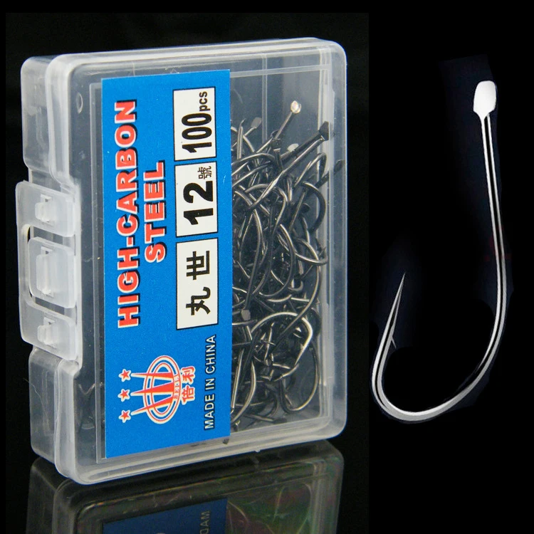 
100PCS/Box Jigging Fishing Hook High Carbon Steel Hooks Freshwater Barbed Hook Fishing Tackle 