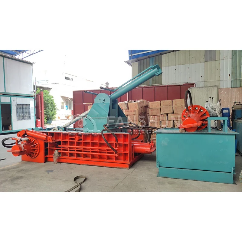 Metal scrap packer briquetting machine