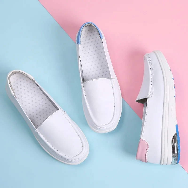 
Comfortable Cow Leather Hospital Nurse Shoe Anti Slip White Nursing Shoes For Nurse 