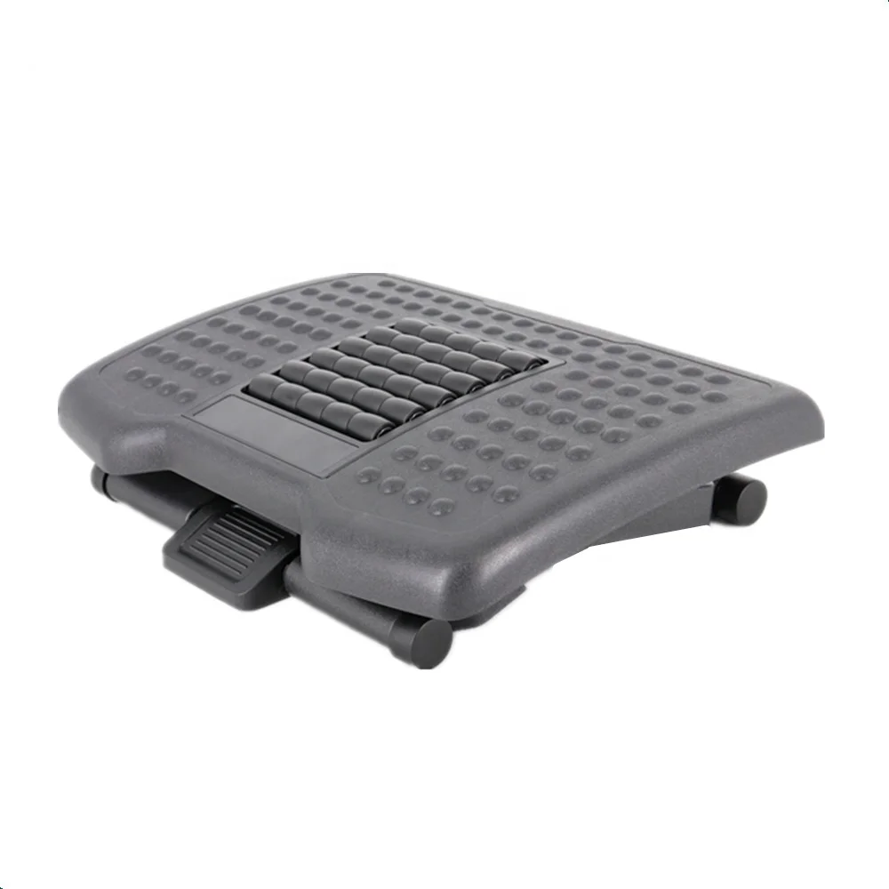 Adjustable plastic massage footrest for office use