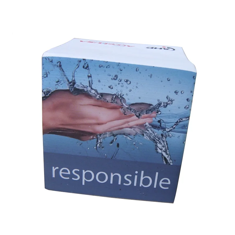 custom sticky notes wooden pallet memo cube with pen holder