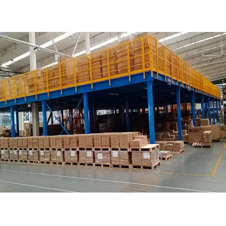 Warehouse Steel Structure Heavy Beam Supporting Industrial Mezzanine Floor