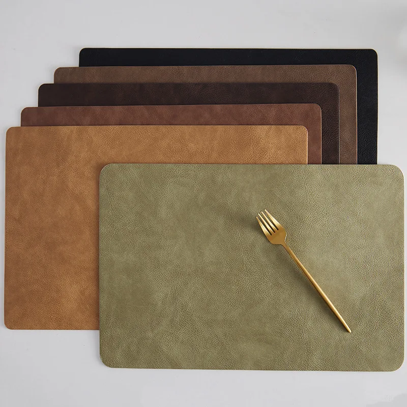 Waterproof Insulation PVC Placemats Tea Table Party Decoration with Synthetic Leather Dining Tablemat Place Mat and Tablecloth