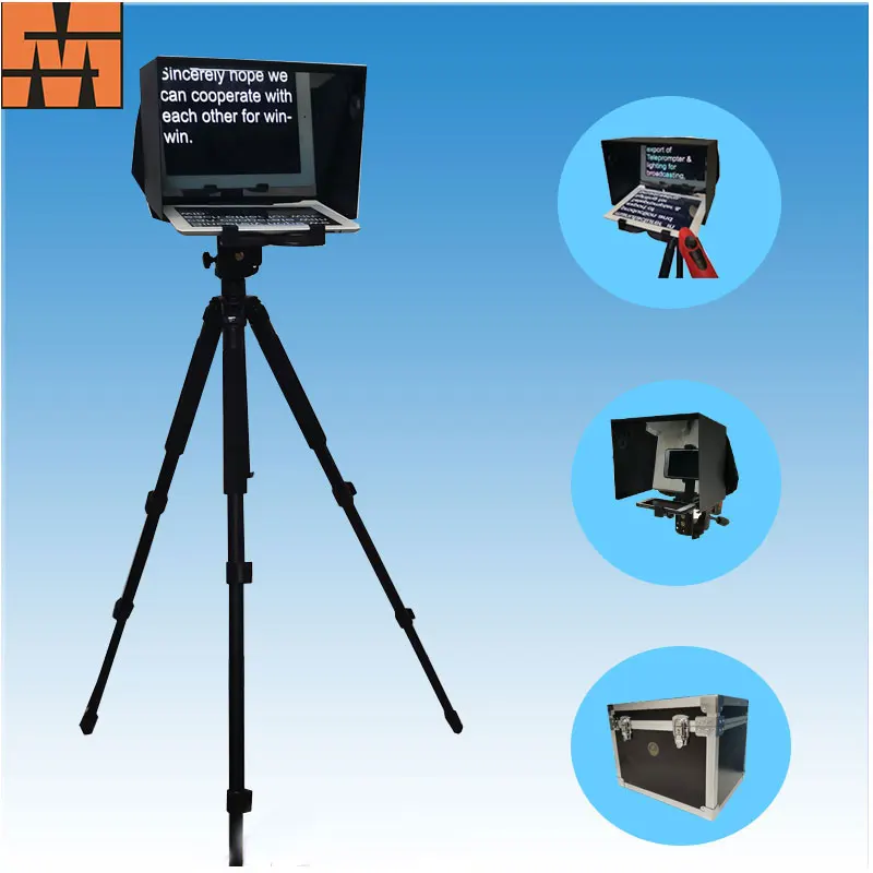 
Portable 2mm super thin glass mirror foldable teleprompter for ipad and mobile phone 