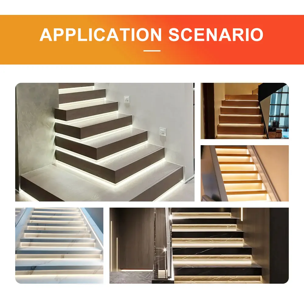 LED Stair Lighting with Motion Sensor 16 Levels Light RGB Colourful LightsColoured
