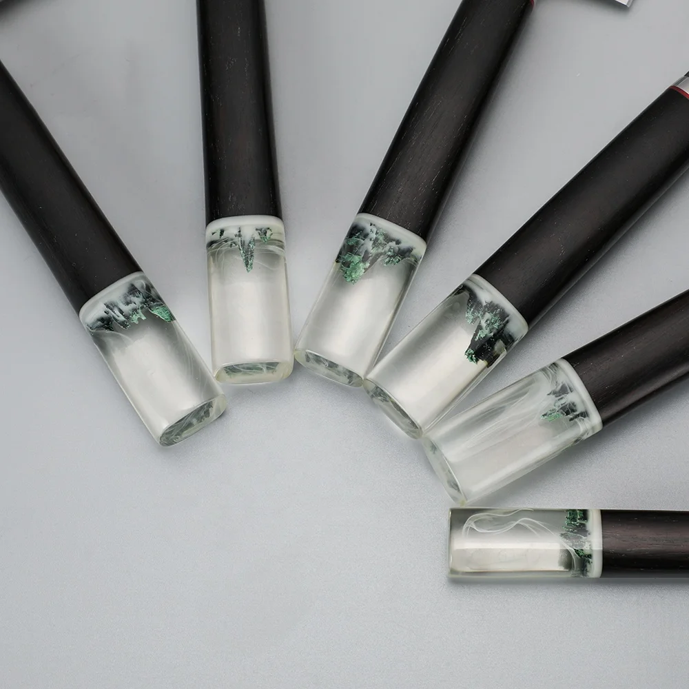 Forge Steel 5CR15 Kiritsuke knife Sushi Knife with Chinese Traditional Landscape Painting Wood Handle