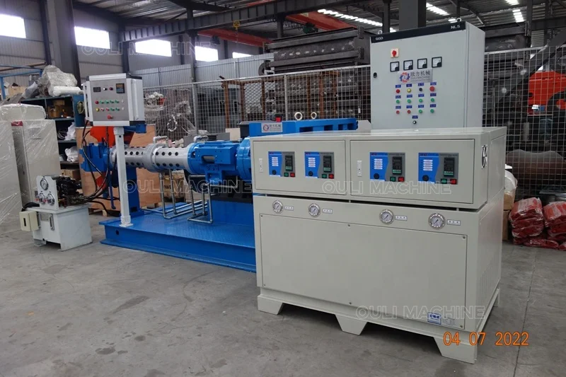 Резиновый дуплексный экструдер сетчатая линия цена машина для горячего холодного питания лабораторное использование Малый 65 90 мм вакуумный тип.