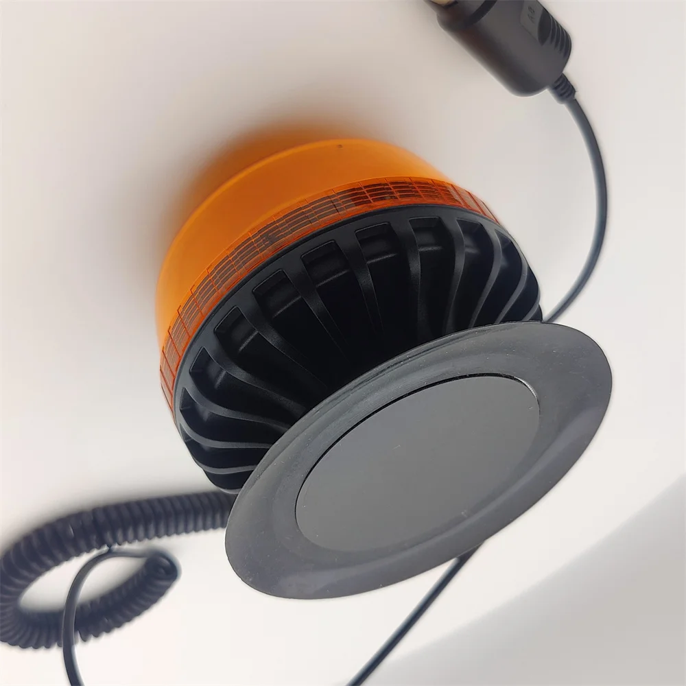 Chian Manufacturer 12v 24v Blue Amber Led Ambulance Magnet Rotating Beacon Flashing Strobe Warning Light