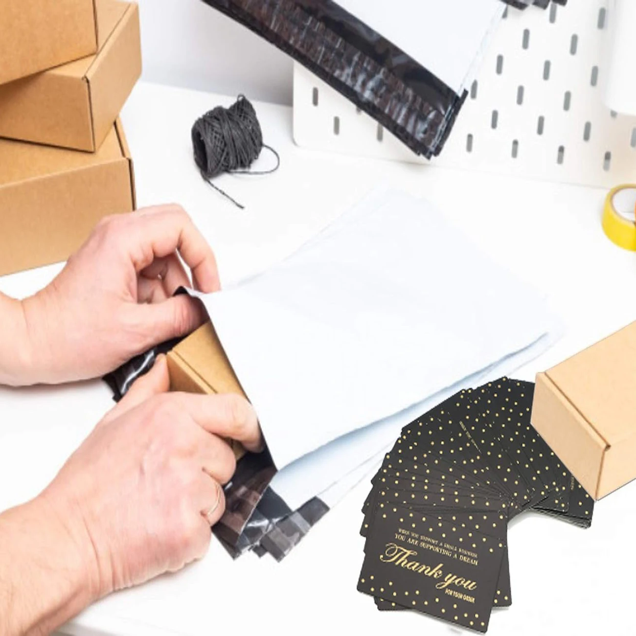 Матовый черный бизнес благодарит вводную информационную печать настраиваемая открытка поздравительная визитная карточка бумага