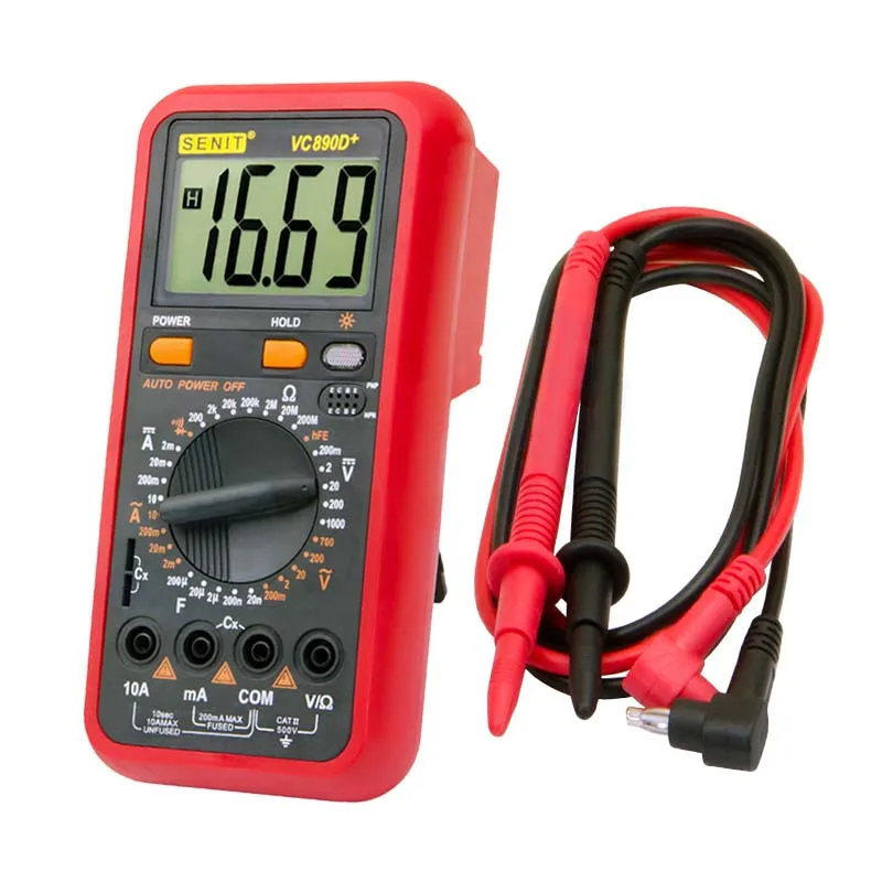 VC890D Factory Wholesale 1999 Count Digital LCD AC DC Voltage Multimetro Amp Ohm Voltmeter Multitester Multimeter