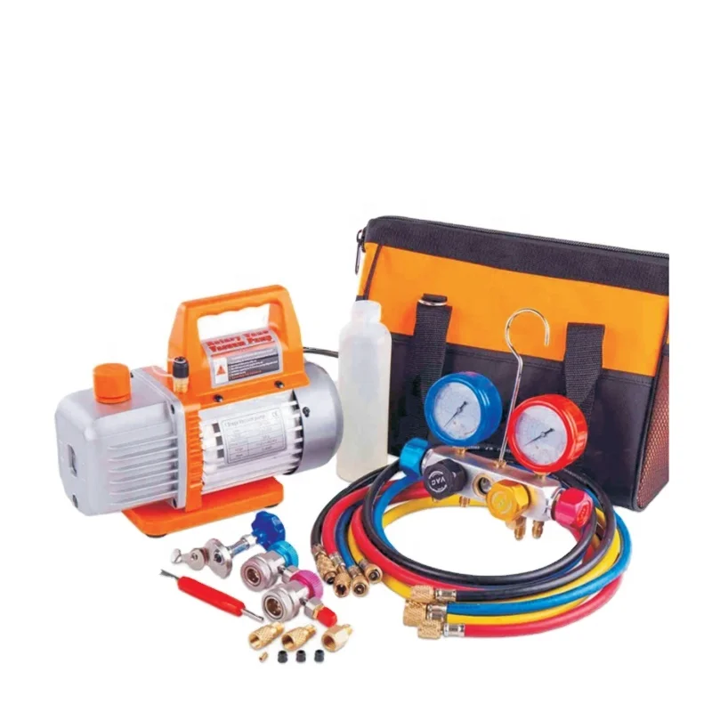 Automotive Car AC System Pressure Gauge Manometer Tool Kit