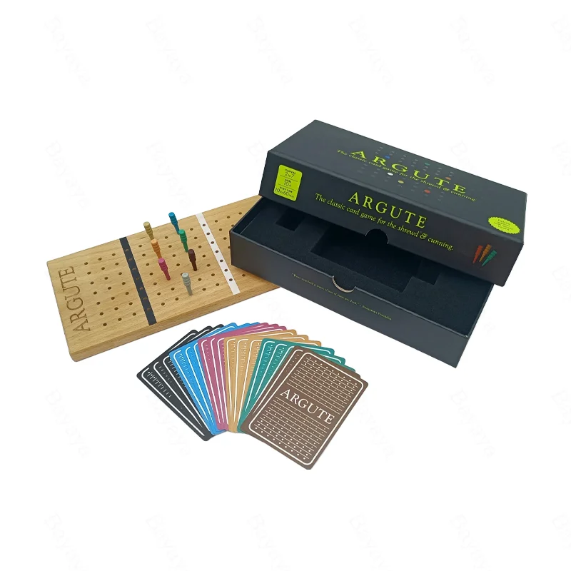 Professional custom wooden game board and monopoli  board game cards