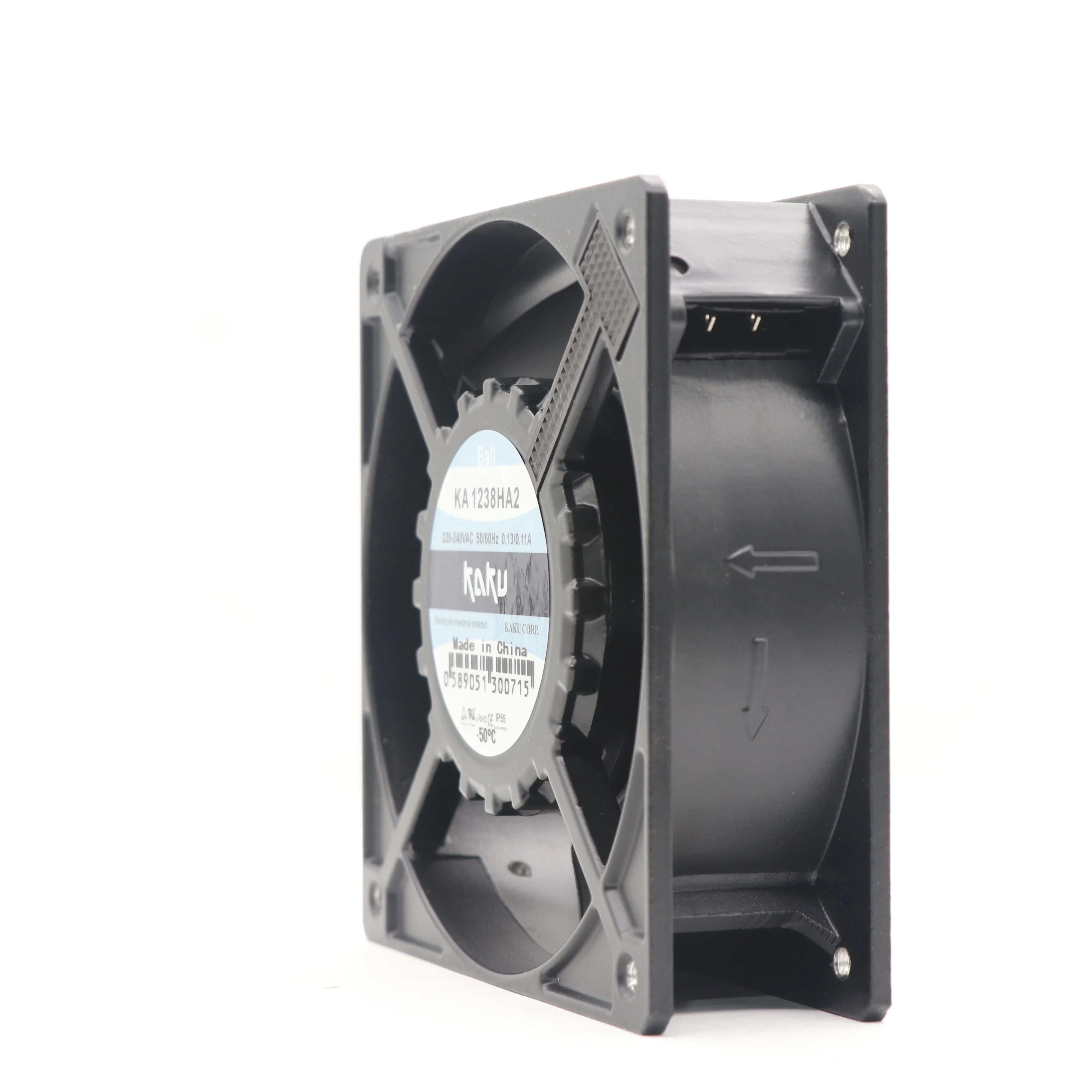 KAKU KA1238HA2 KA1238HA2-B 12038mm 220V AC 0.13A Ball bearing Industrial Distribution Small Cabinet Waterproof Axial Cooling Fan