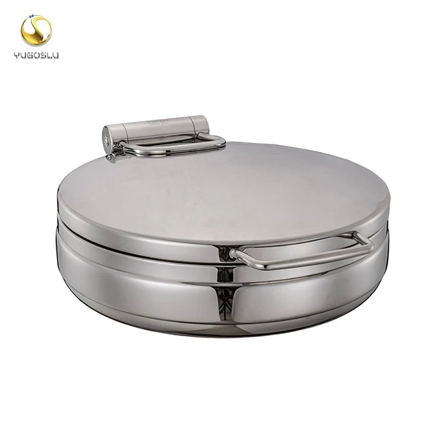 YUGOSLU Wholesale kitchen restaurant equipment 6L roll top chaffing dishes stainless steel food warmer for catering