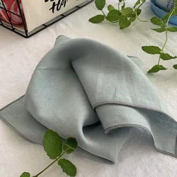 2022 Pure Color Linen Napkins Washed Linen Napkins Multi-Color Can Be Customization