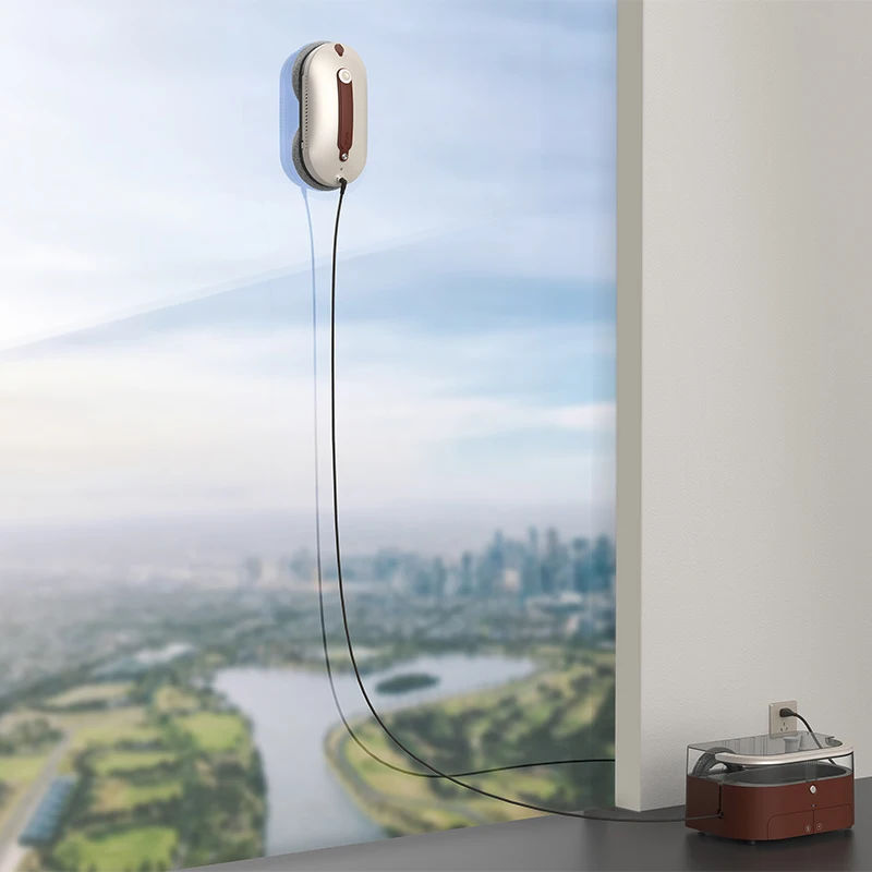 2.4G Wireless Newest Automatic Electric Window Cleaning Robot With Dual Water Spraying Tanks Tuya APP Remote Control