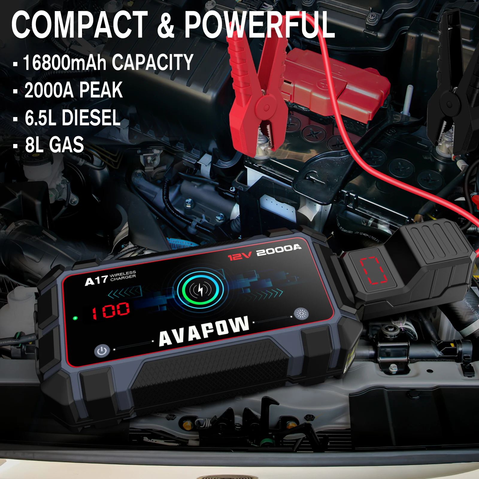 Emergency Tool  Power Bank Battery Booster Jump Starter For All 12V Car motorcycle truck boat ATVs UTVs