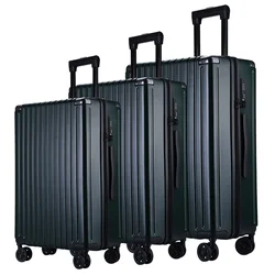 RS luggage 3 pieces abs luggage sets carry on light weight 16 inches suitcase with hand cosmetic bag travel luggage set