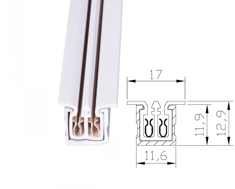  12v24v 2-проводной dc led мини алюминиевый профиль трека система линейный источник направляющей для полки супермаркета трек с входной
