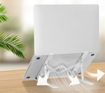 Ergonomic Foldable Portable Cooler Six Height Adjustable Laptop Stand Black Silicon Foldable Laptop Stand Holding Laptop Lot Art