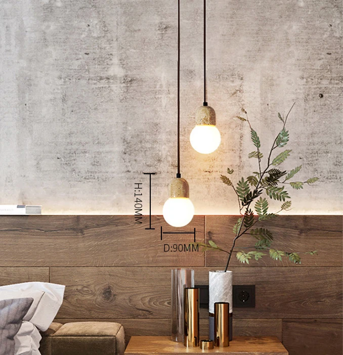 D7455 Wabi-sabi style chandeliers simple room hanging pendant lamp art chandelier