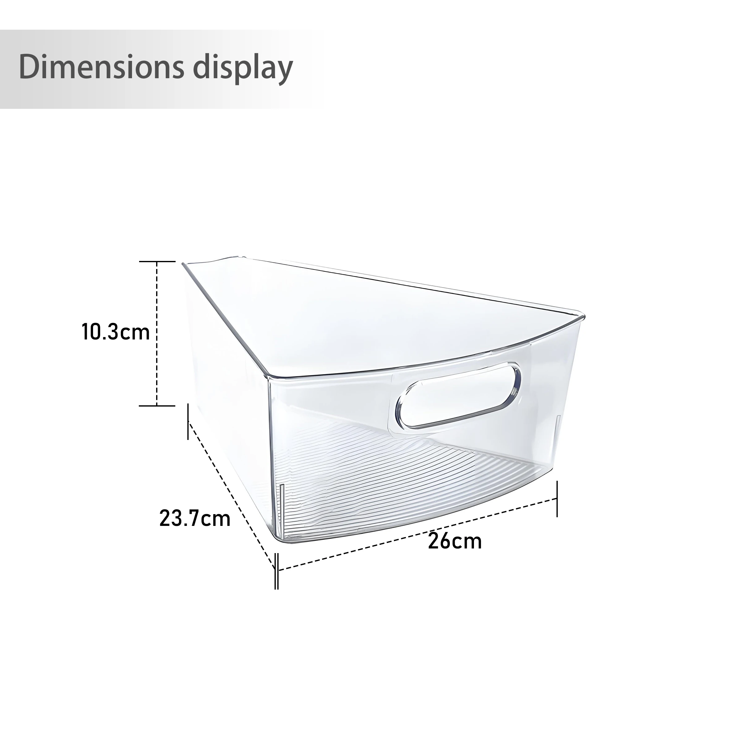 Hot Product Kitchen Clear Stackable Food Storage Bins Organizer For Cabinet With Handles