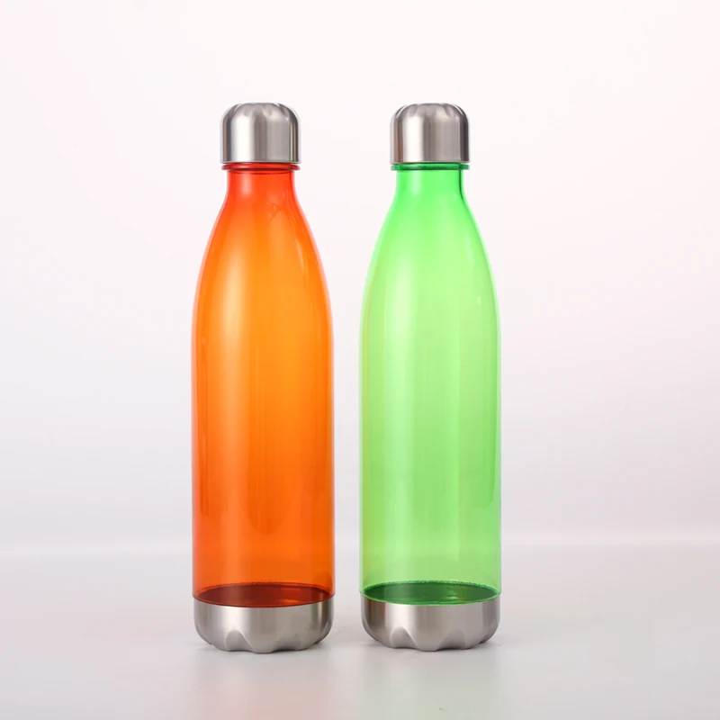 1000 ML Narrow Mouth BPA Free Cola Shape Plastic Water Bottle wholesales Clear Tritan Plastic Sport drinking bottle