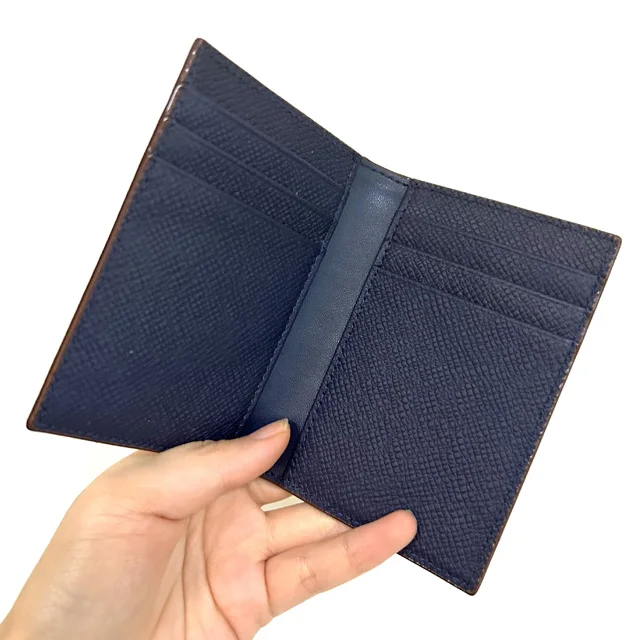 Luxury man women Credit Cards Solid Color Slim Tiny Purse cow epsom leather card holder wallet with packaging box