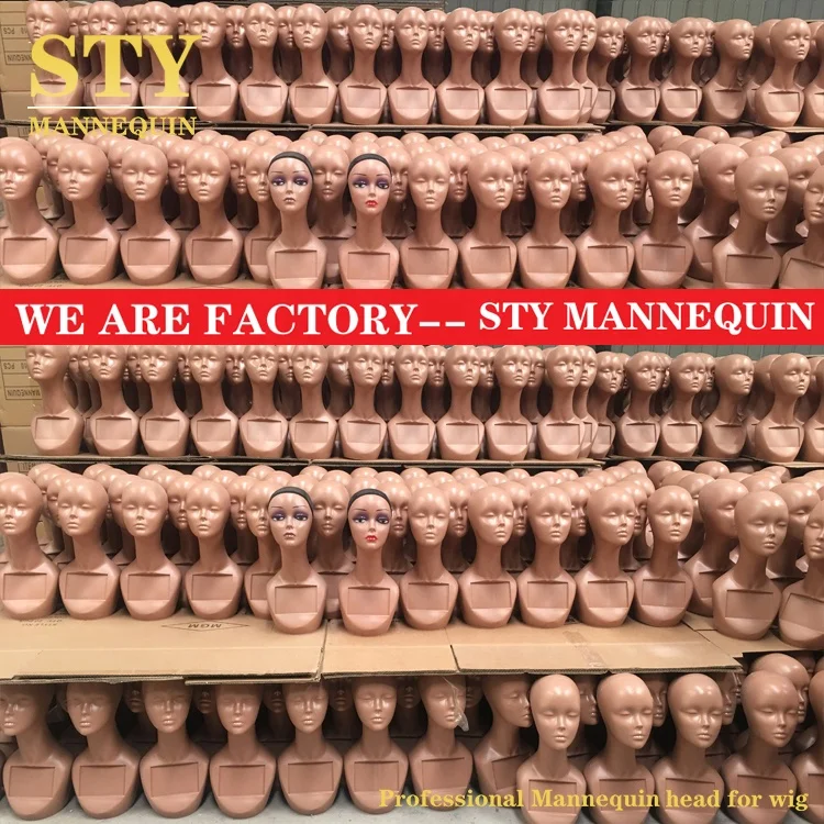 hot sale brown skin mannequin head realistic makeup mannequin head african american head mannequin