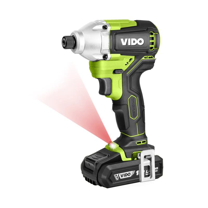 VIDO Drilling Wrench Machine high quality 180N.m Lithium Battery Brushless Electric Impact Driver