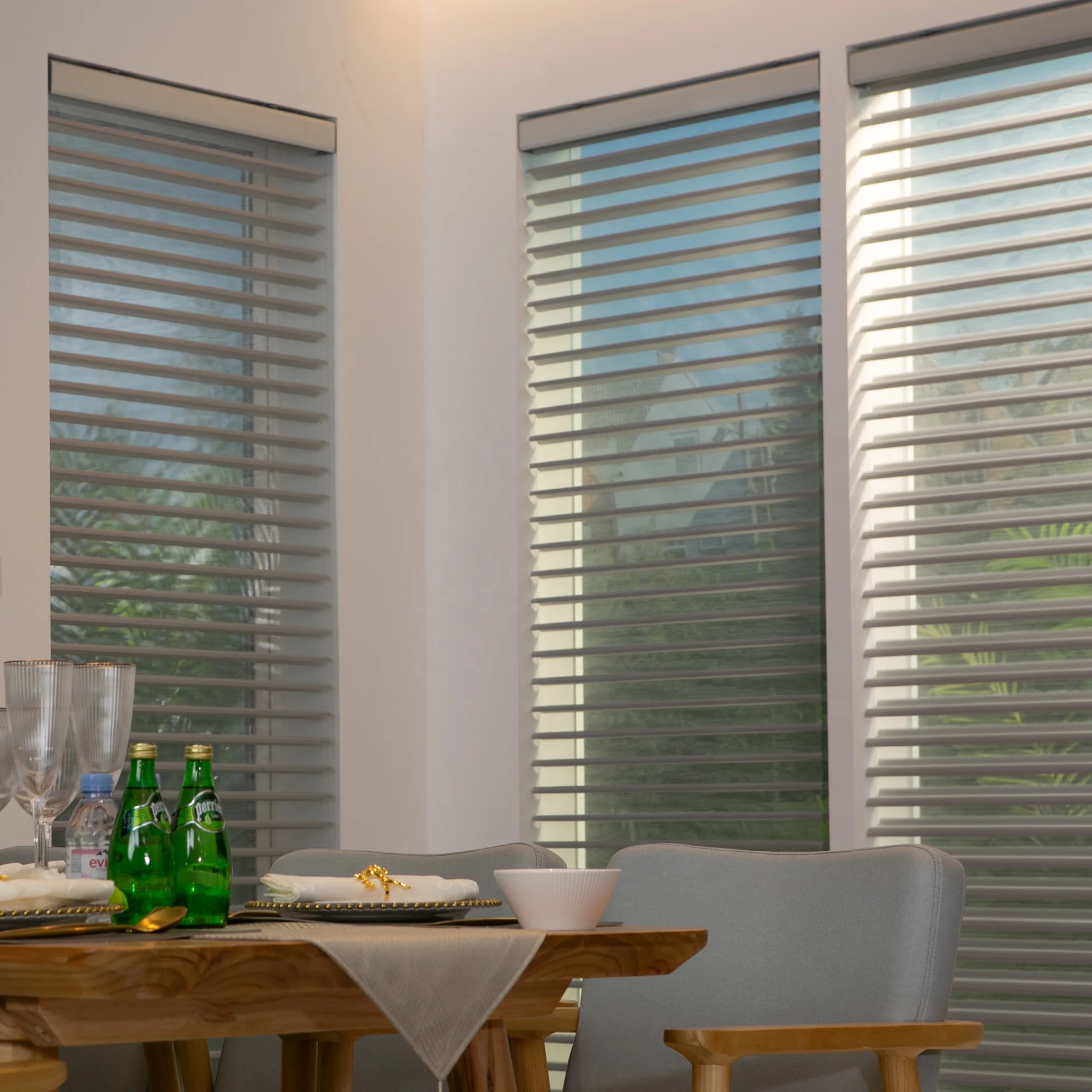 High End China Factory Shangri-la Shades Manual/Motorized Shangri-la Blinds Shade Shutter