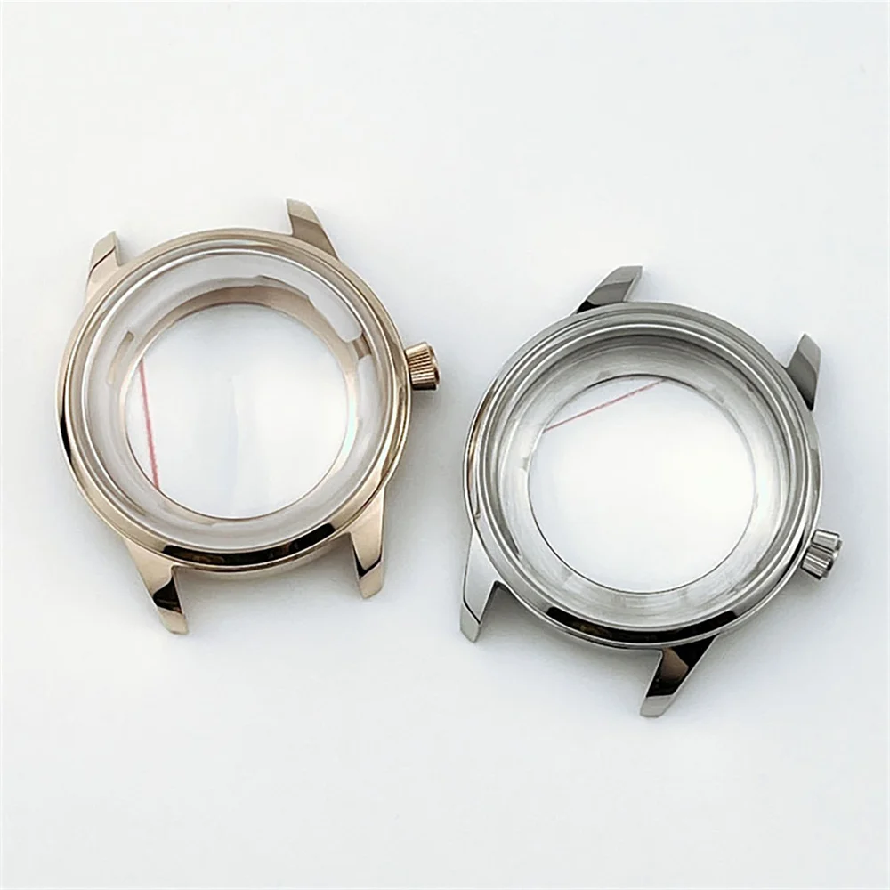 Shenzhen Factories Manufacture 40mm Stainless Steel Watch Case With Arched Glass for NH34 NH35 NH36 NH38 NH70 NH72 Movement