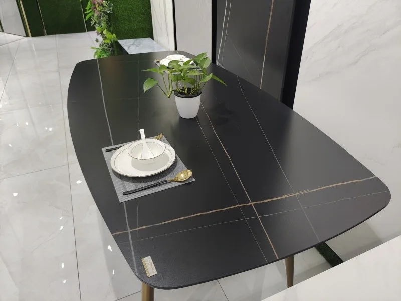 Роскошный скандинавский мраморный обеденный стол и стулья