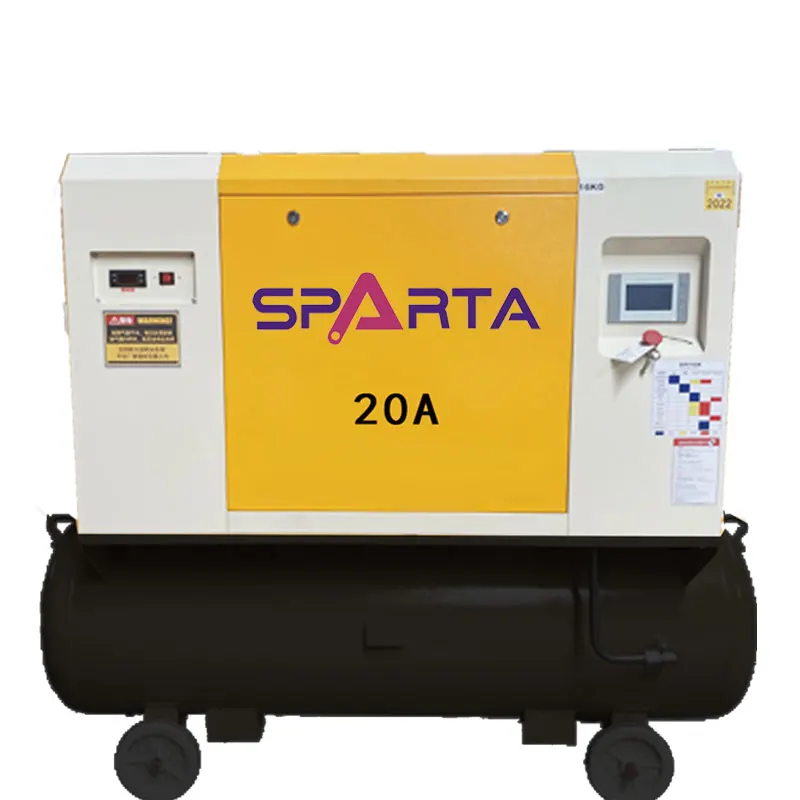 Industrial Equipment 7.5 kw VSD 4 In 1 Screw Air Compressor With Tank And Dryer Filter